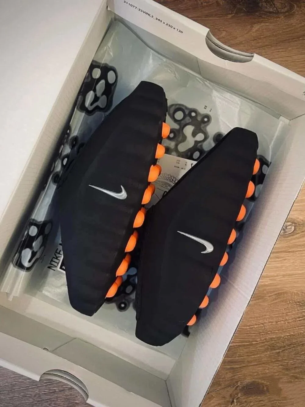 New - Nike Mind 001 Slide “Black Chrome”